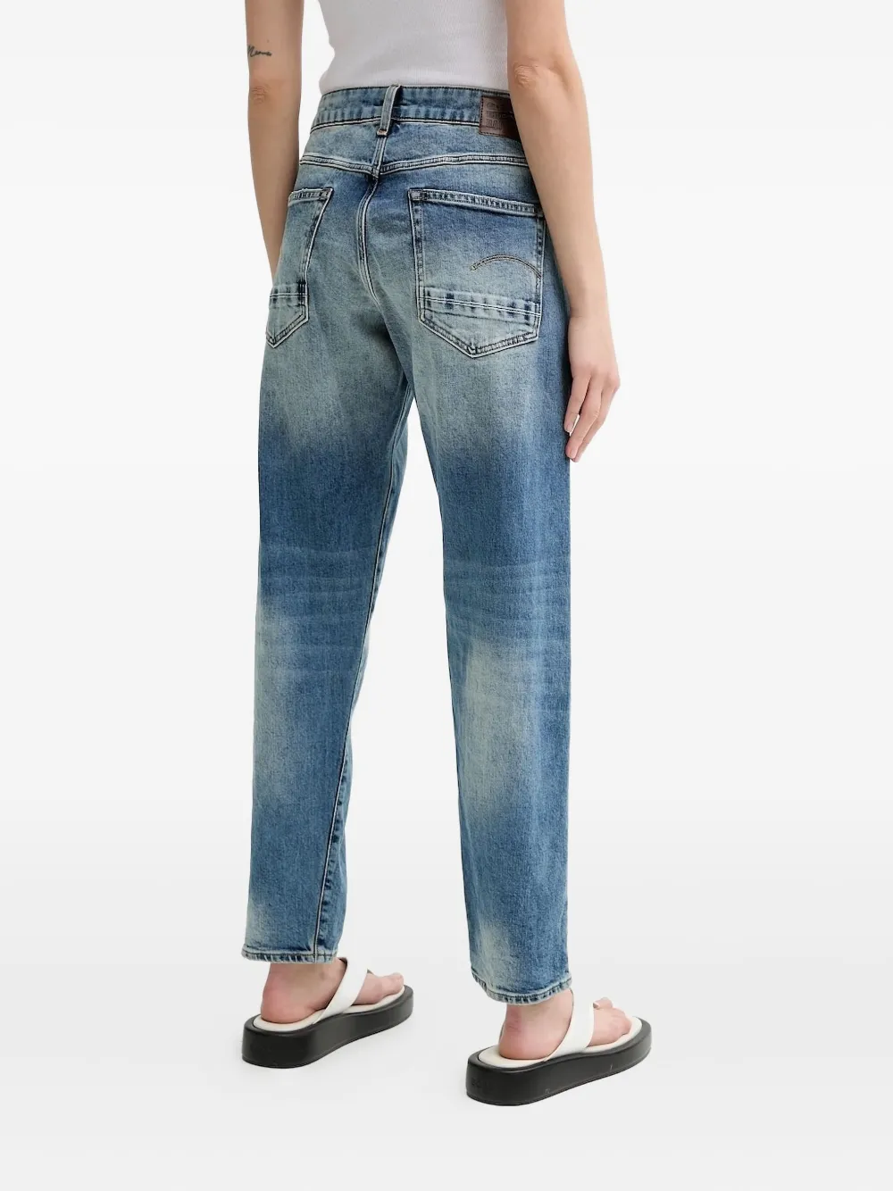 G-Star RAW faded-wash straight-leg jeans - Blauw