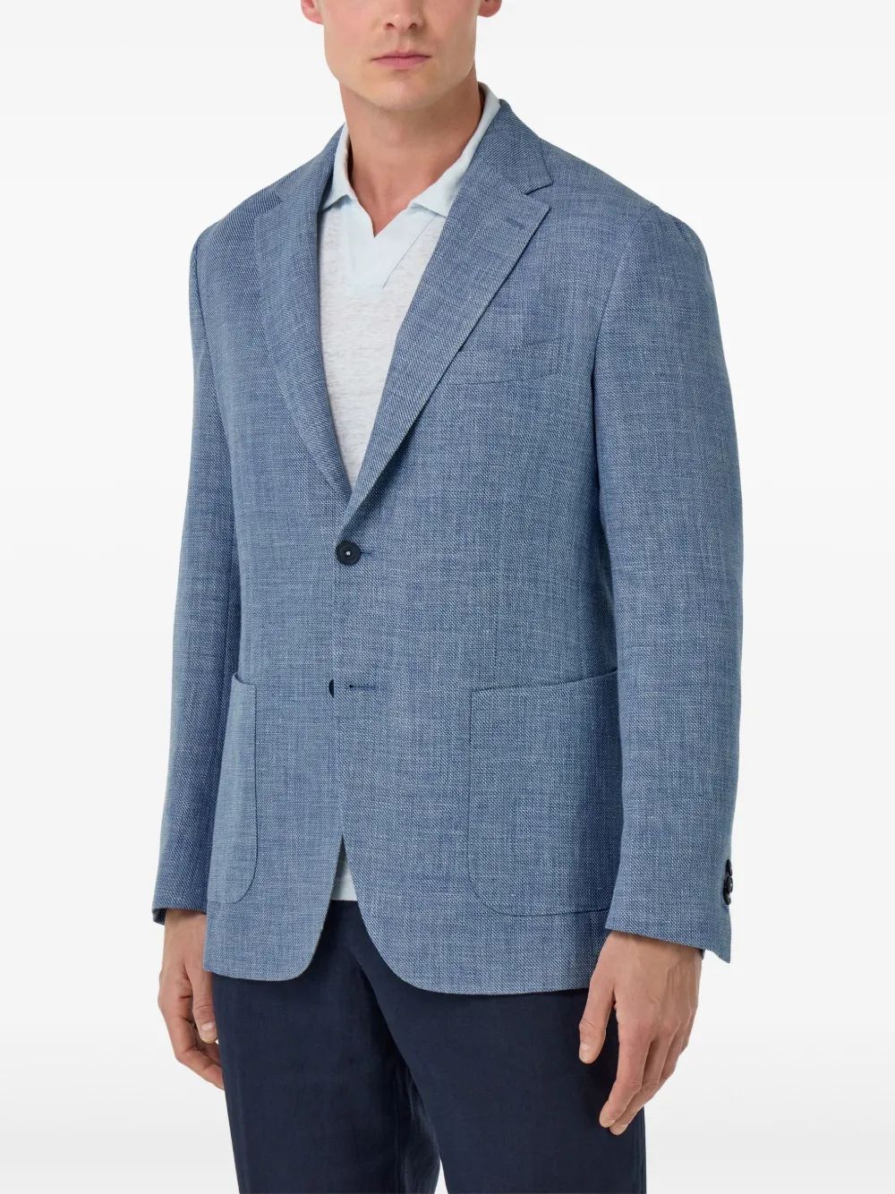 Boggi Milano Blazer met gemêleerd effect Blauw