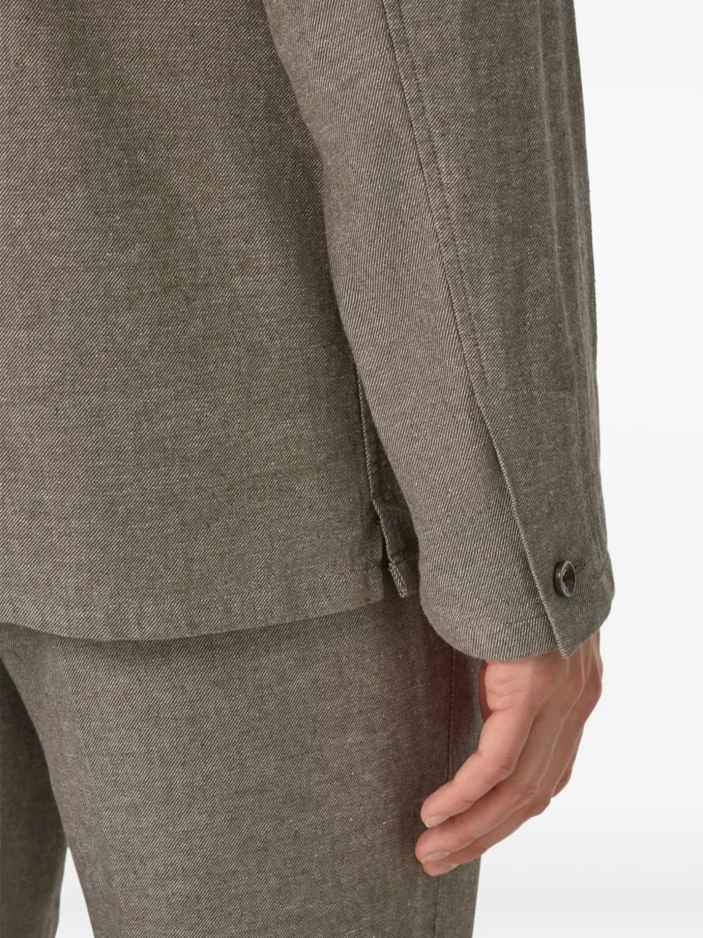 Boggi Milano Shirtjack van linnen-katoenblend Beige