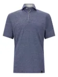 Boggi Milano cotton-linen polo shirt - Blue