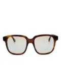 Lesca oversize-frame glasses - Brown