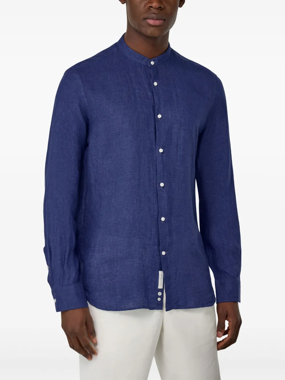 Boggi Milano Linnen overhemd Blauw