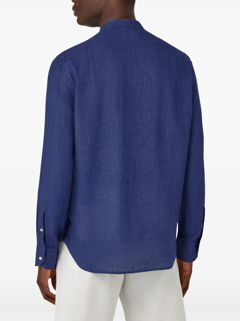 Boggi Milano Linnen overhemd Blauw