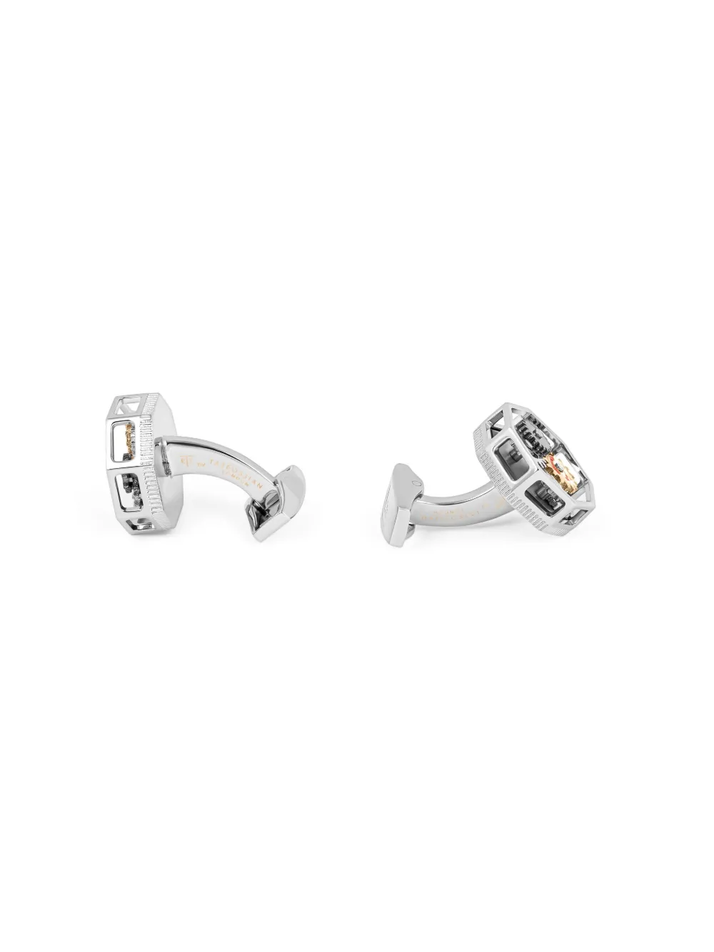 Tateossian Octo Gear manchetknopen Zilver