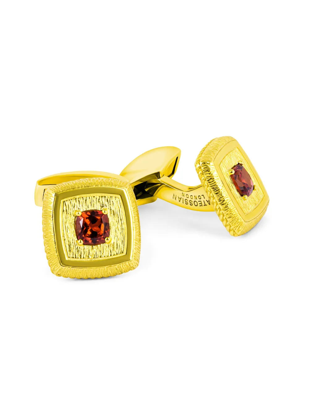 Tateossian Gem-detail Square Cufflinks In Gold