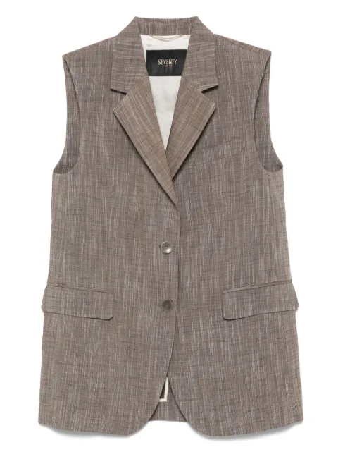Seventy slub-texture waistcoat
