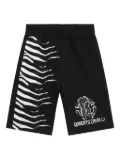 Roberto Cavalli Junior zebra-print track shorts - Black