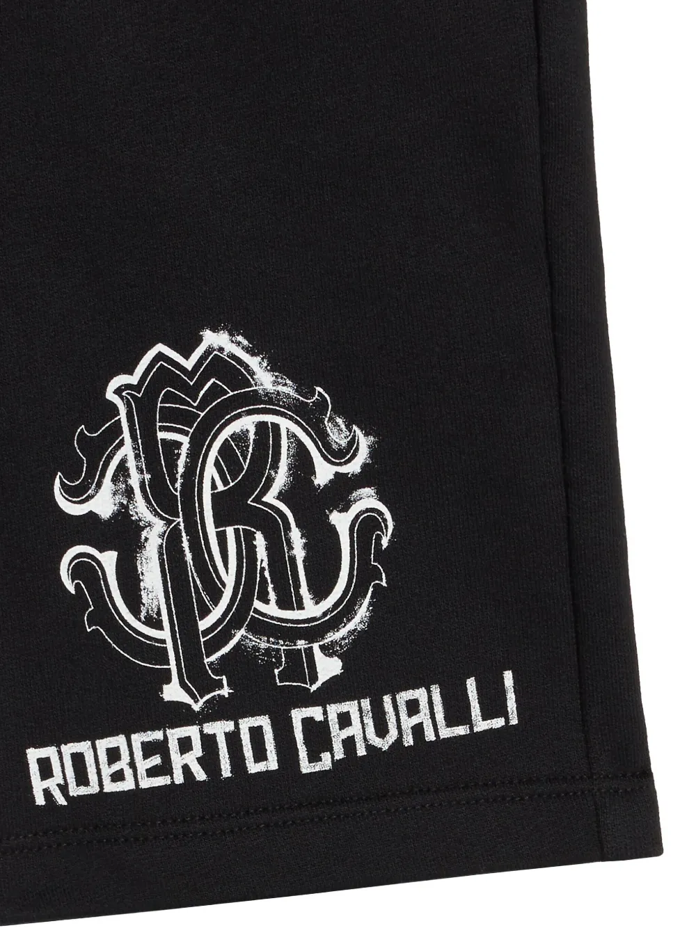 Roberto Cavalli Junior Trainingsshorts met zebraprint Zwart