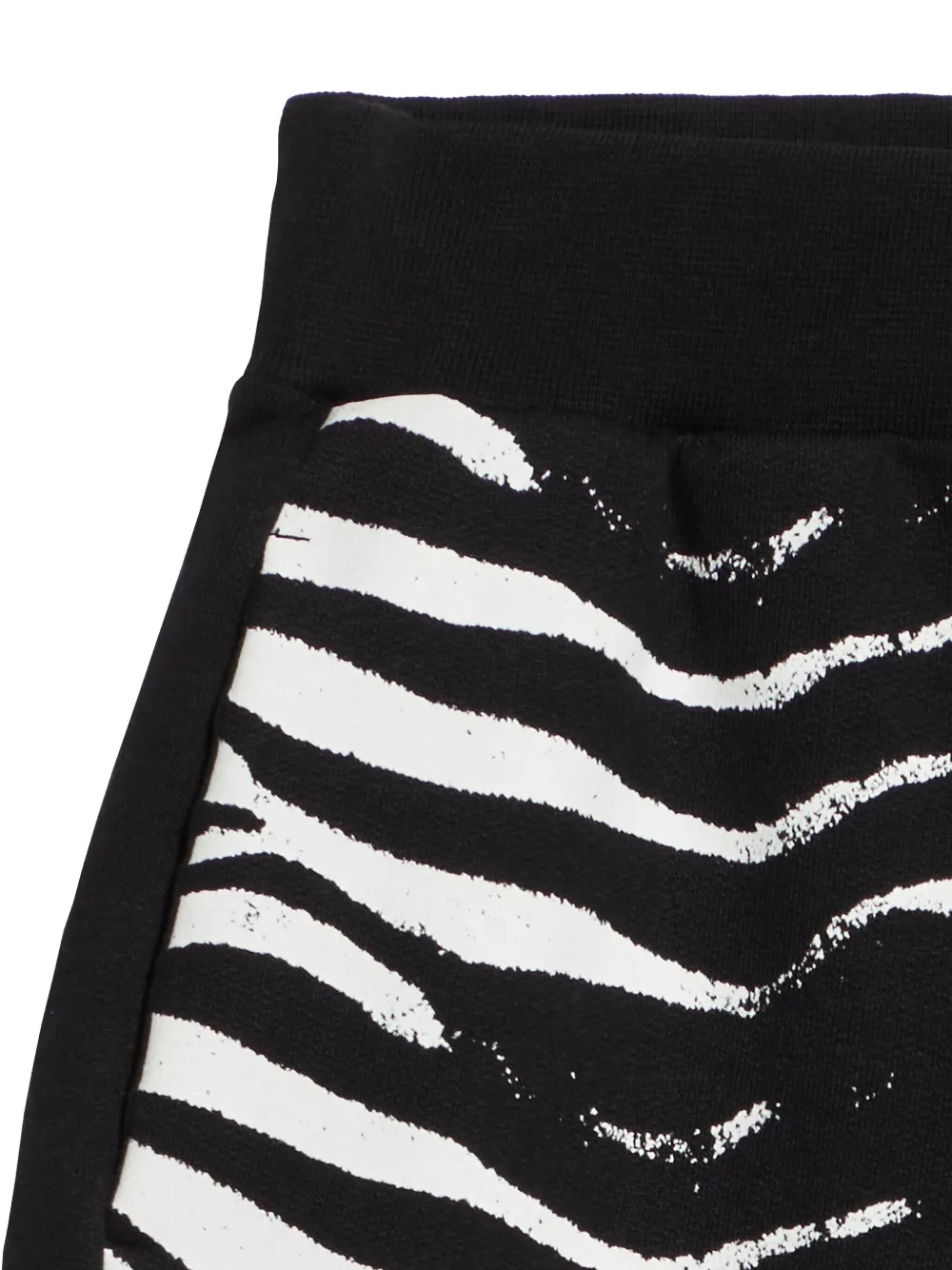 Roberto Cavalli Junior Trainingsshorts met zebraprint Zwart