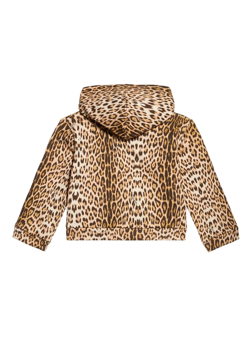 Roberto Cavalli Junior Hoodie met jaguarprint Bruin