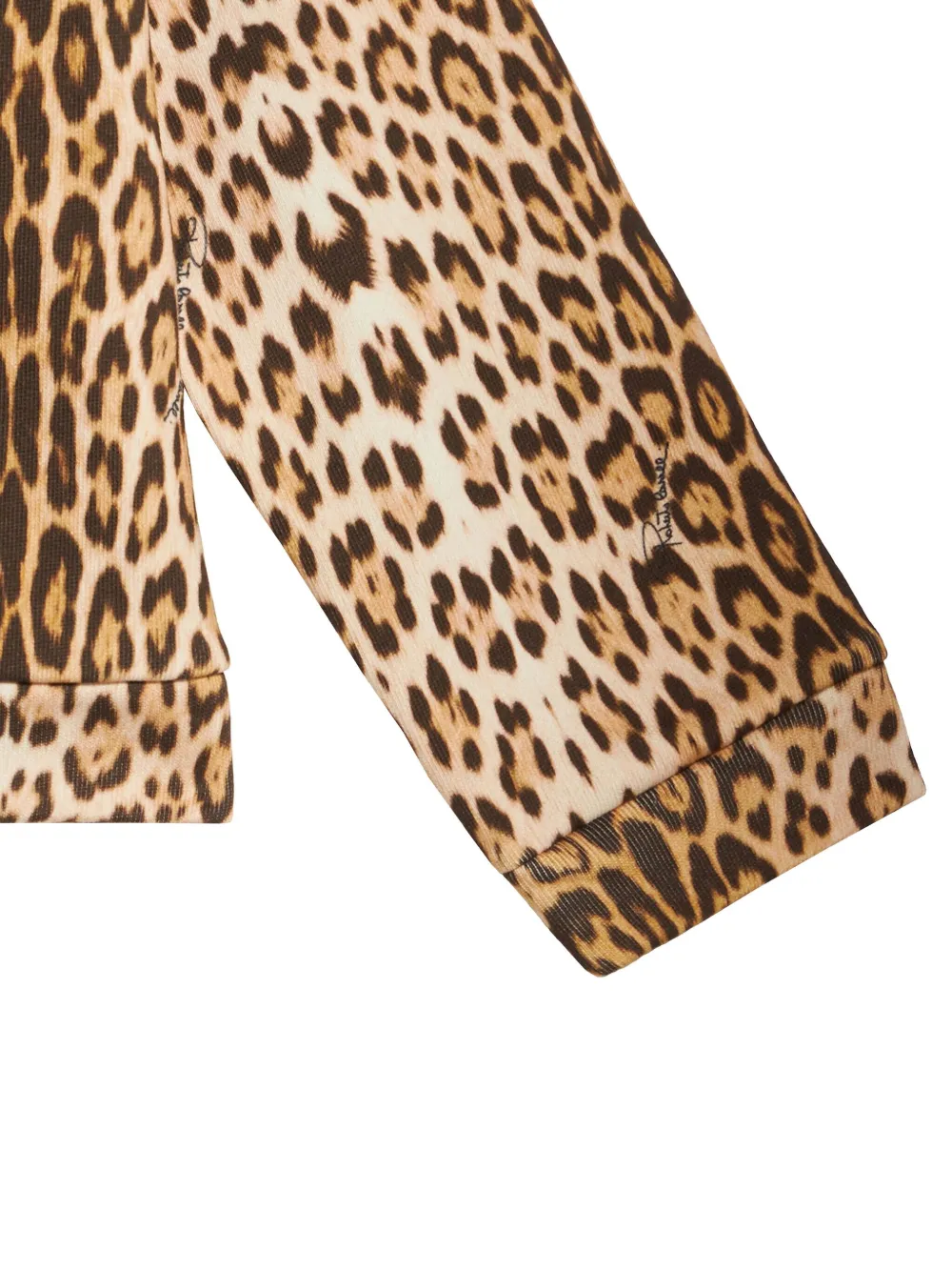Roberto Cavalli Junior Hoodie met jaguarprint Bruin