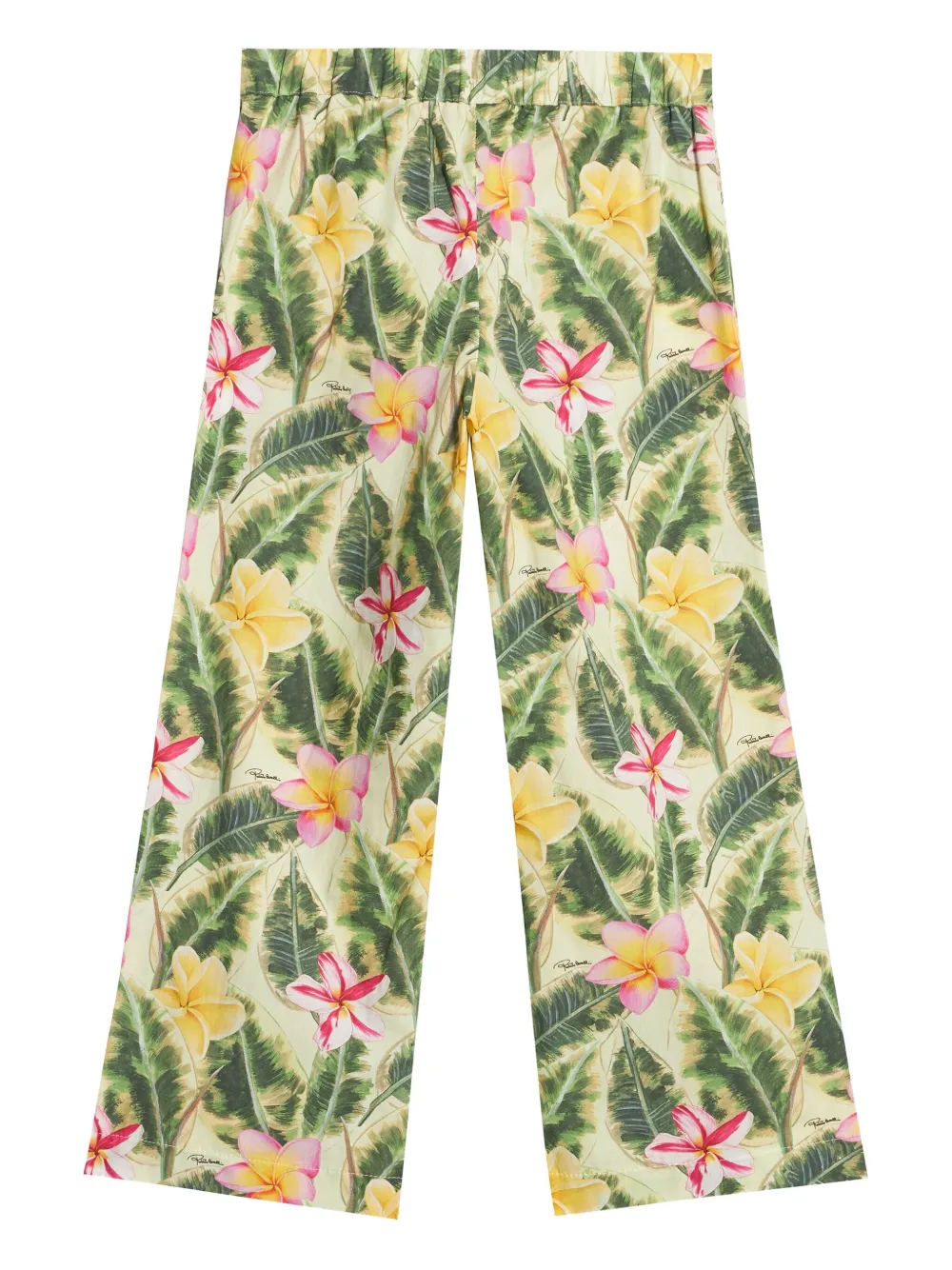 Roberto Cavalli Junior Broek met bloemenprint Groen