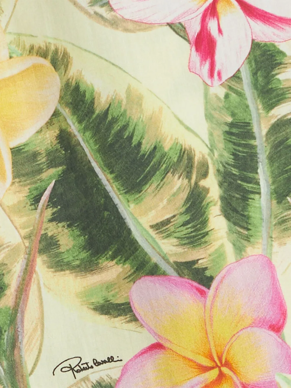 Roberto Cavalli Junior Broek met bloemenprint Groen