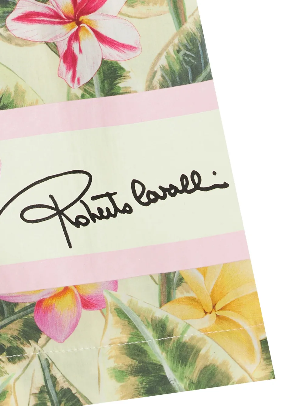 Roberto Cavalli Junior Broek met bloemenprint Groen