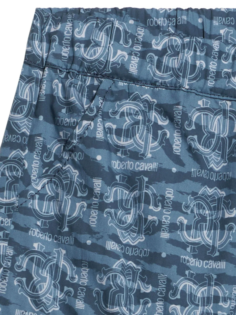 Roberto Cavalli Junior Cargo shorts met print Blauw