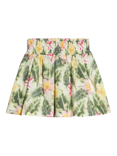 Roberto Cavalli Junior Floral Cutwork skirt