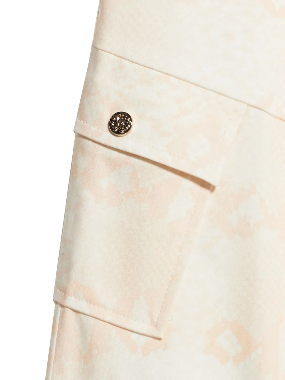 Roberto Cavalli Junior Cargo broek met patroon Beige
