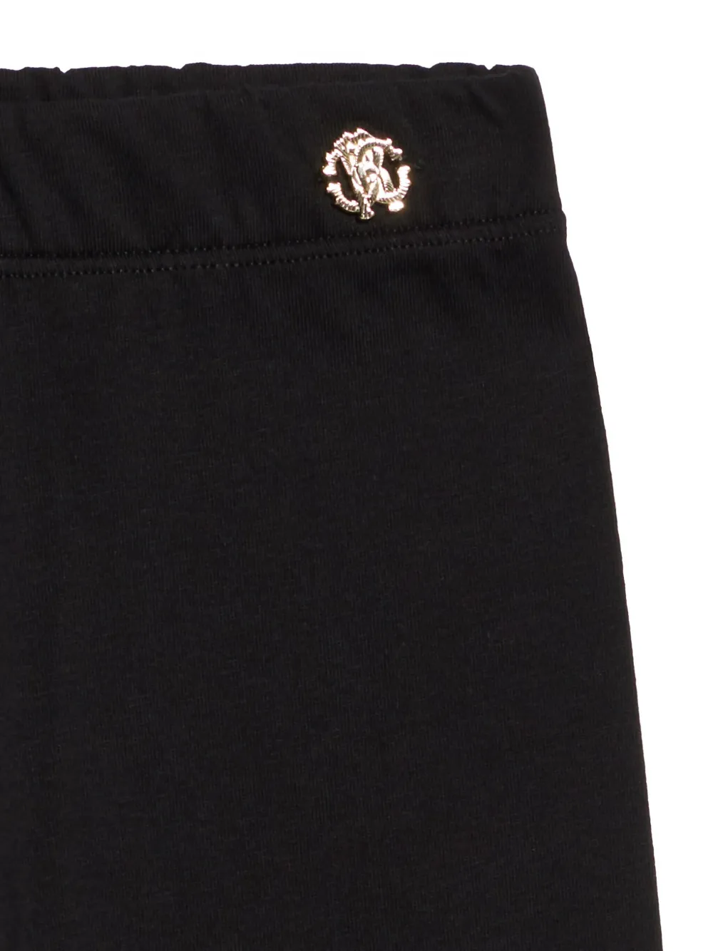 Roberto Cavalli Junior Legging met geborduurd logo Zwart