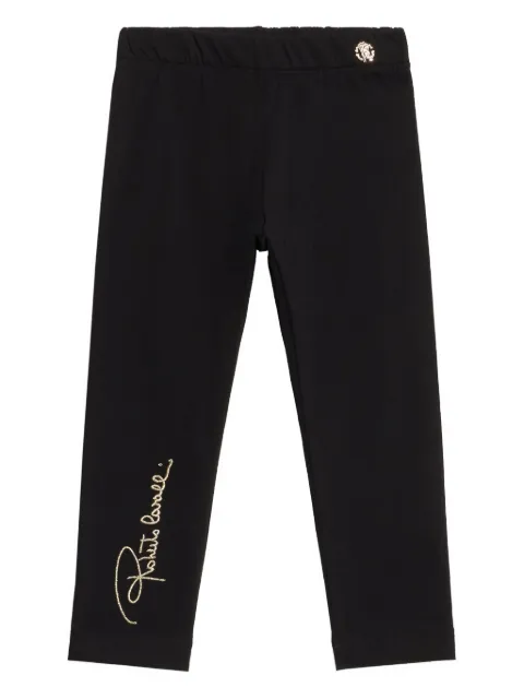 Roberto Cavalli Junior leggins con logo bordado