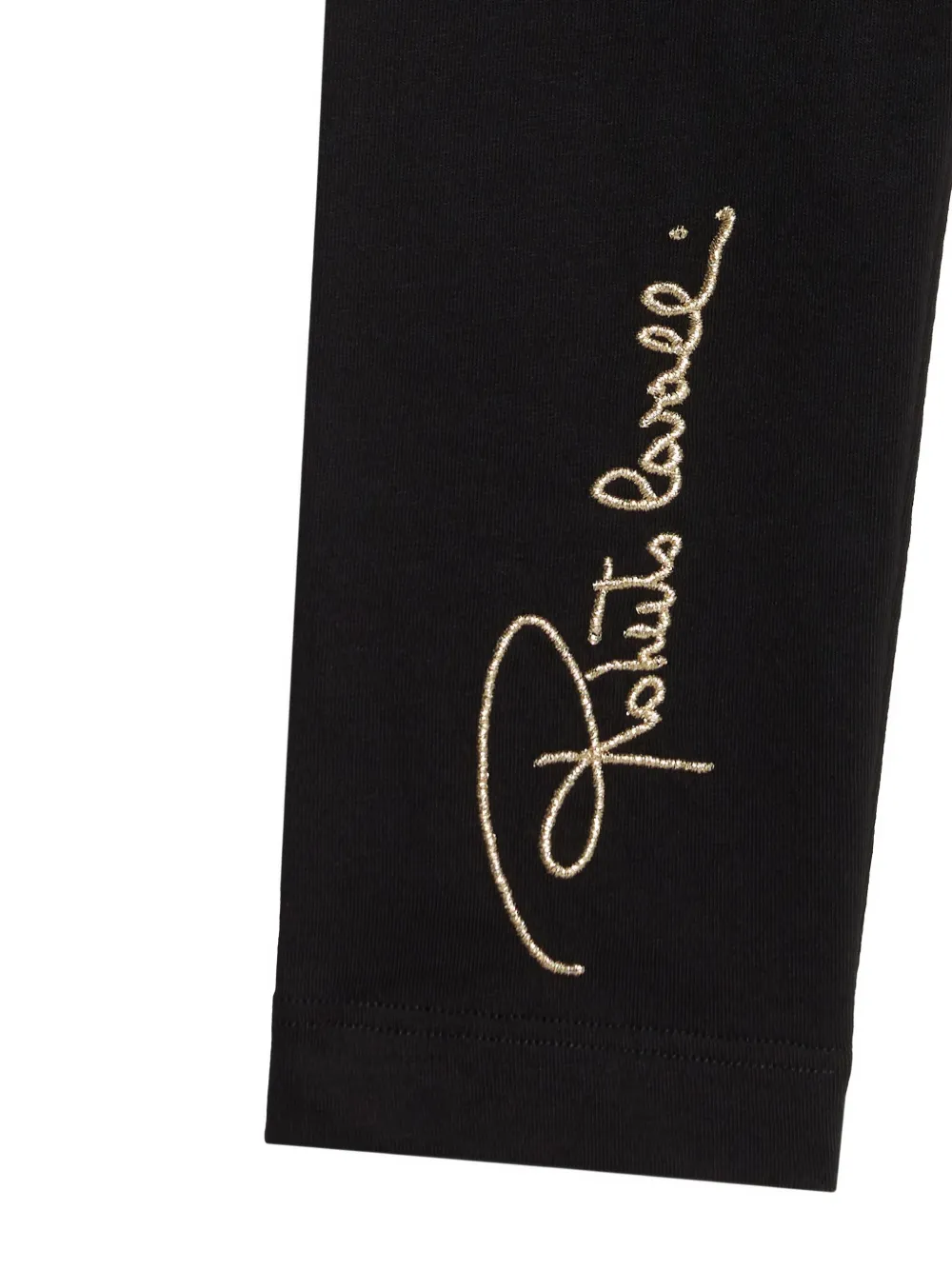 Roberto Cavalli Junior Legging met geborduurd logo Zwart