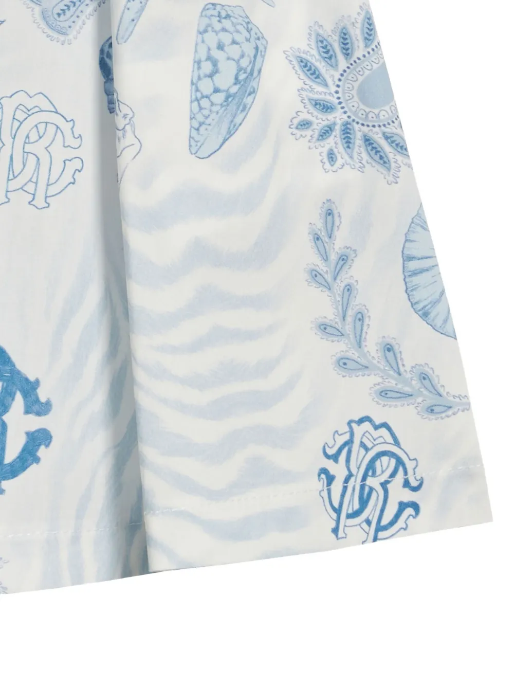 Roberto Cavalli Junior Jurk met Marine-print Wit