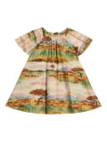 Roberto Cavalli Junior Safari Print dress - Brown