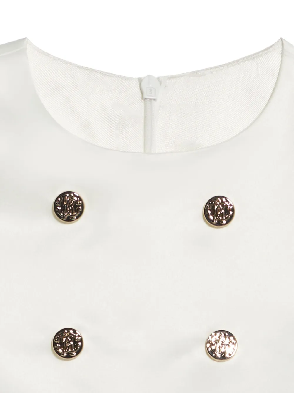 Roberto Cavalli Junior Jurk met knoopdetail Wit