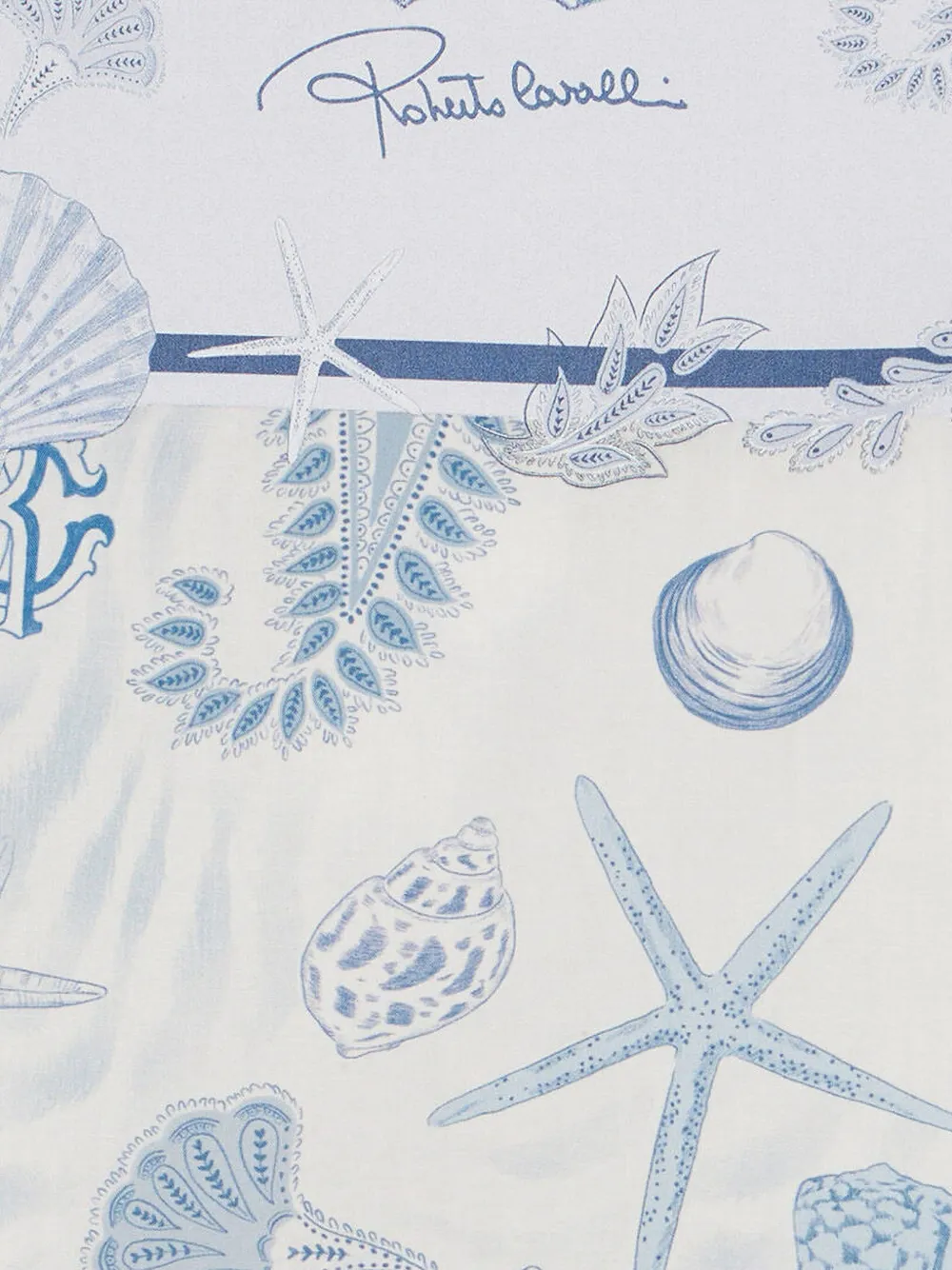 Roberto Cavalli Junior Jurk met Marine-print Wit