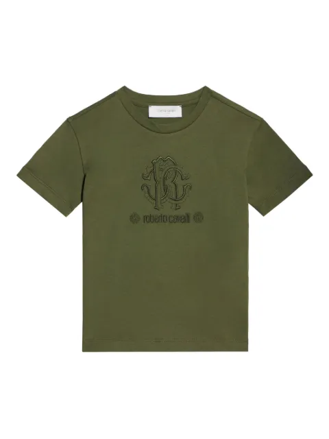 Roberto Cavalli Junior logo-embroidered T-shirt