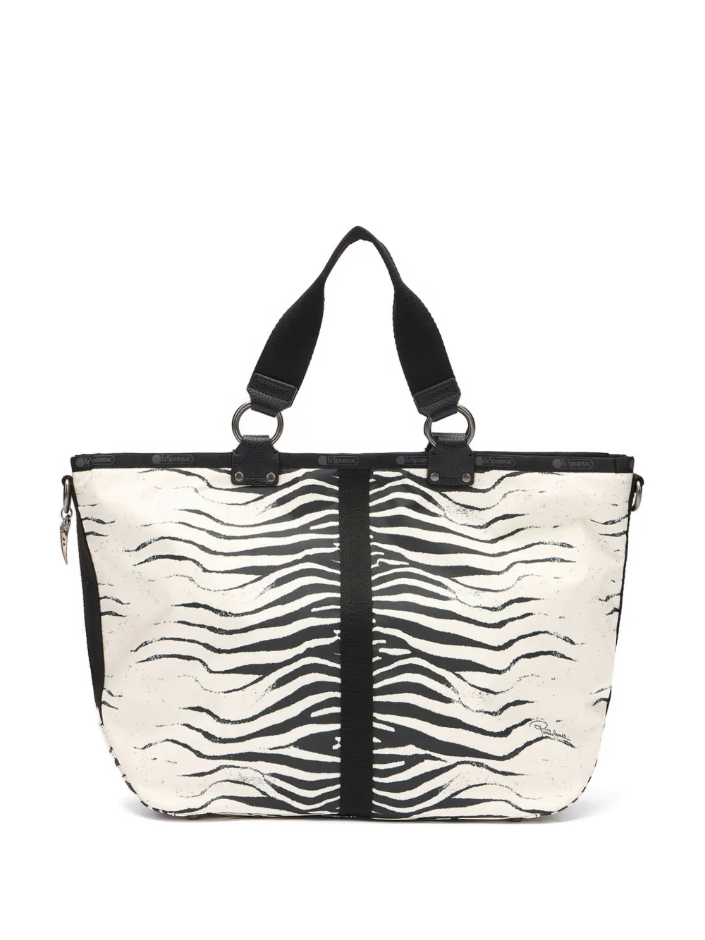 Roberto Cavalli x LeSportSac Roma zebra-print tote bag - Toni neutri