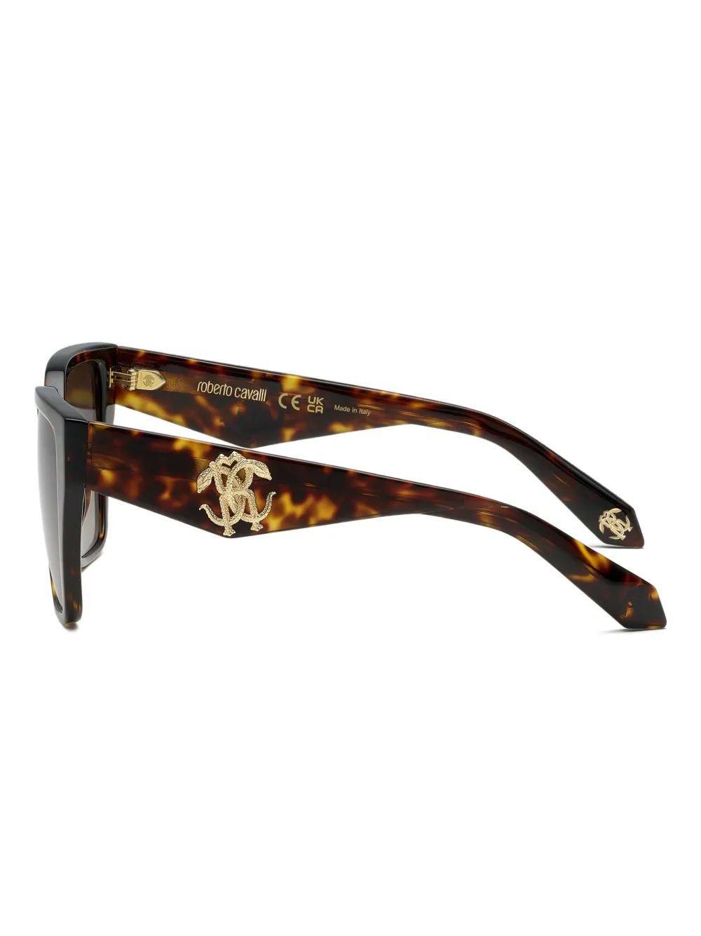 Roberto Cavalli Zonnebril met oversized montuur Bruin