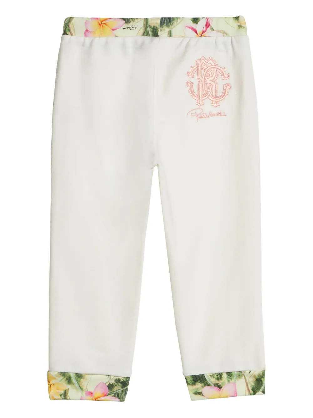 Roberto Cavalli Junior Trainingsbroek met logopatch Wit