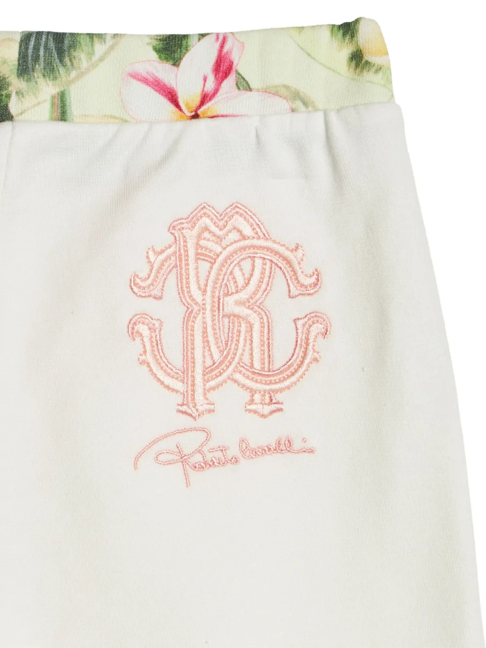 Roberto Cavalli Junior Trainingsbroek met logopatch Wit