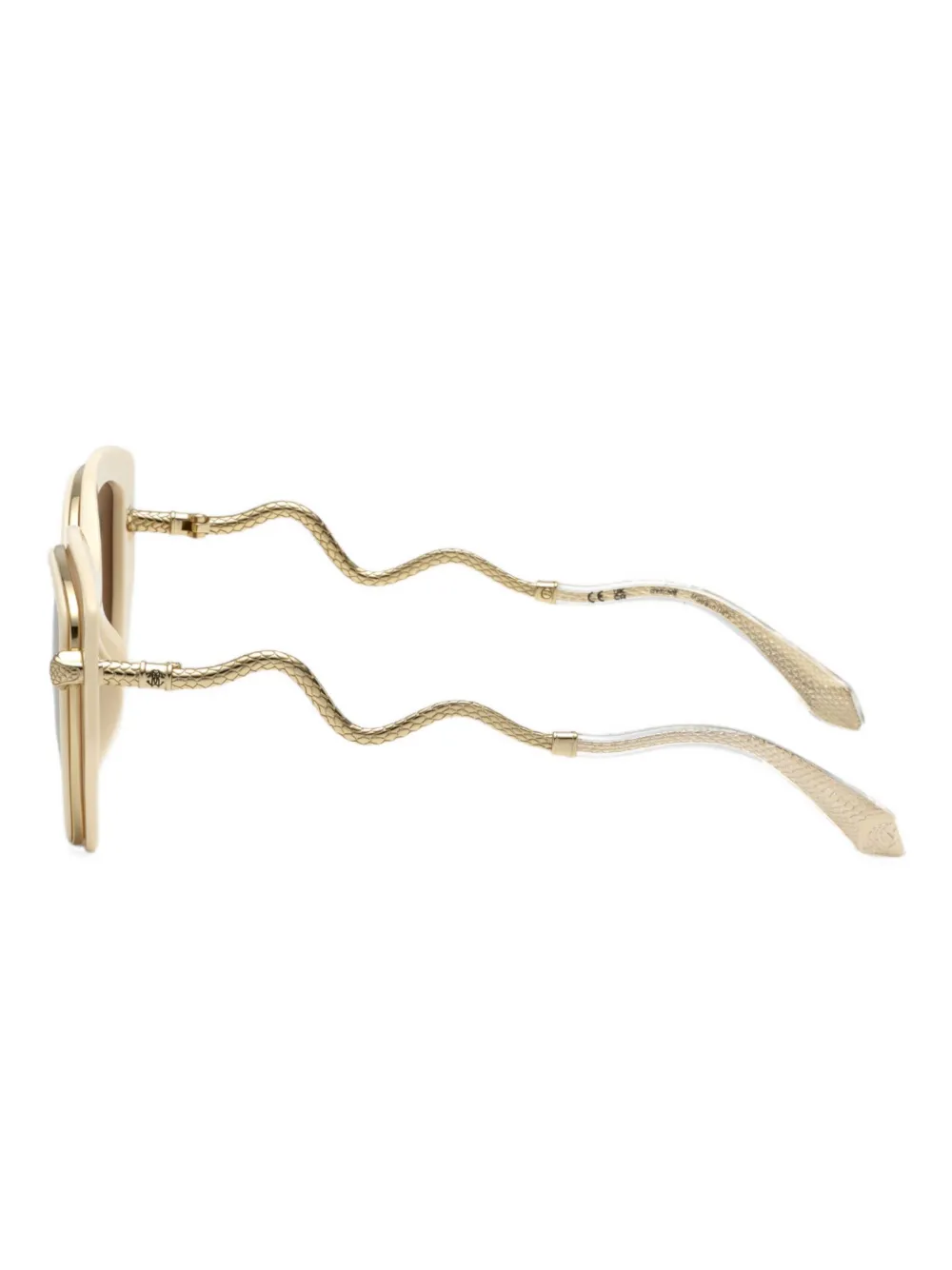 Roberto Cavalli Zonnebril met cat-eye montuur Beige