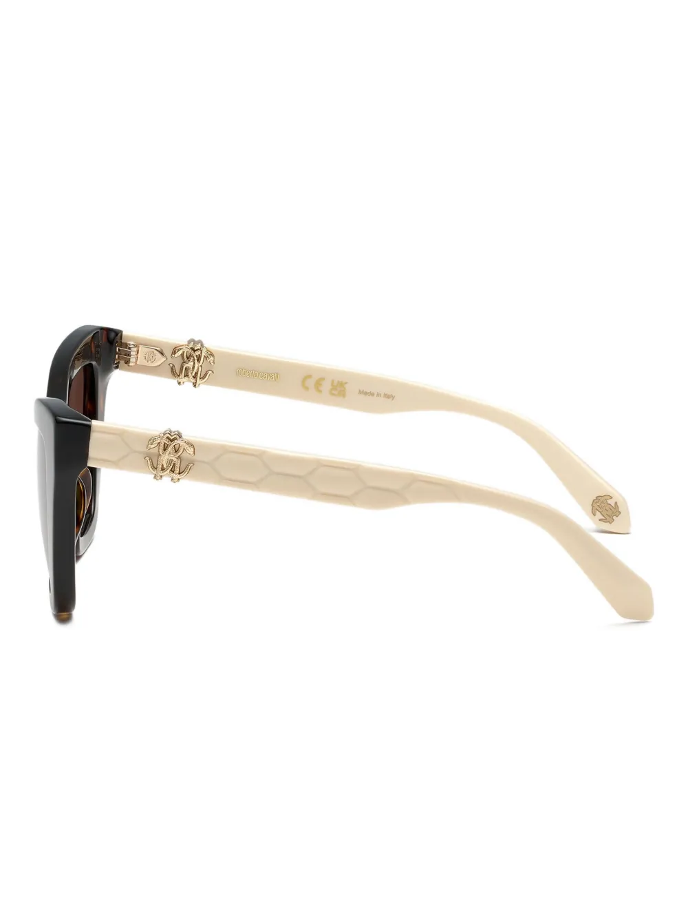 Roberto Cavalli Zonnebril met cat-eye montuur Bruin