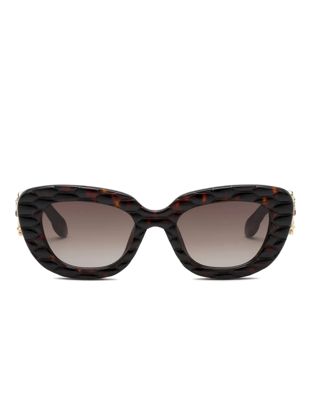 Roberto Cavalli quilted-frame sunglasses | Brown | Image 1