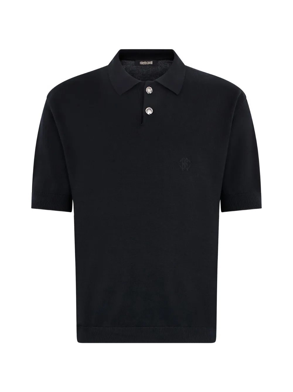 Roberto Cavalli logo-embroidered polo shirt - Nero