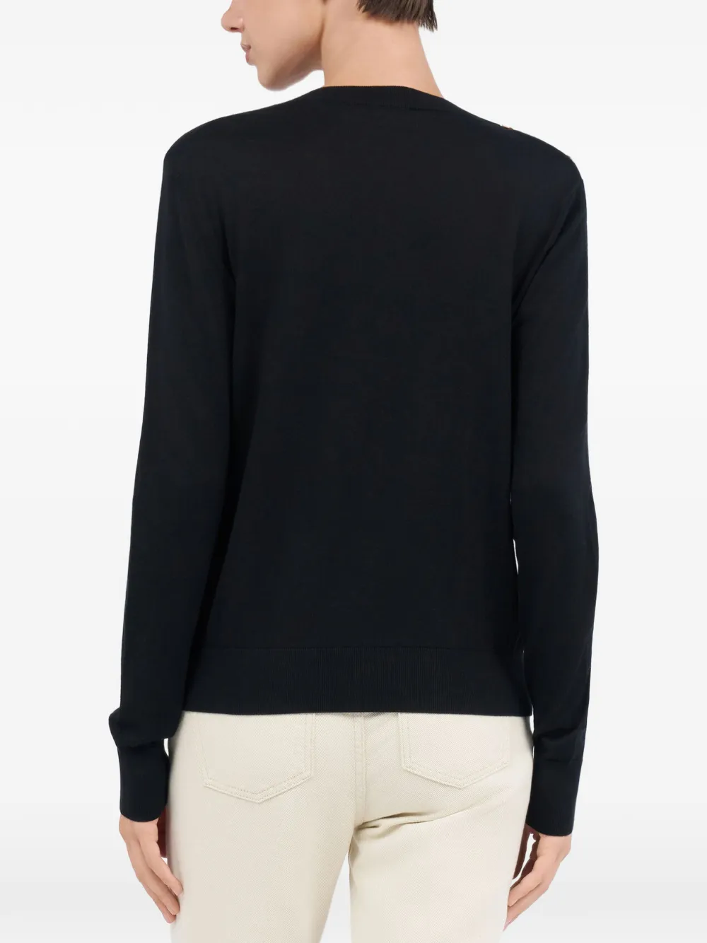 Roberto Cavalli Trui met knoopdetail Zwart