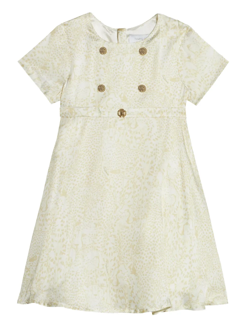 Roberto Cavalli Junior Jurk met abstract patroon Wit