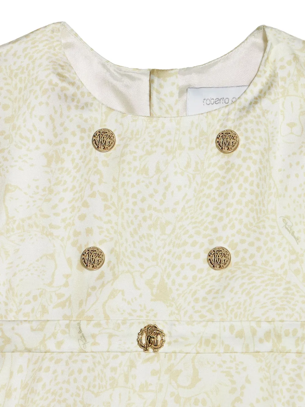 Roberto Cavalli Junior Jurk met abstract patroon Wit