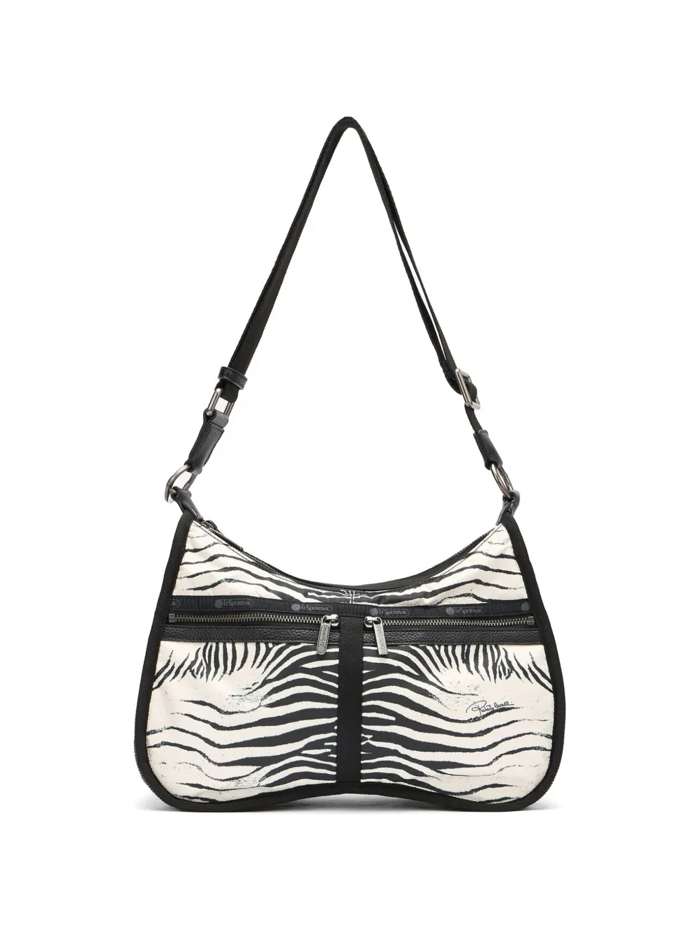 Roberto Cavalli Torino zebra-print shoulder bag - Bianco