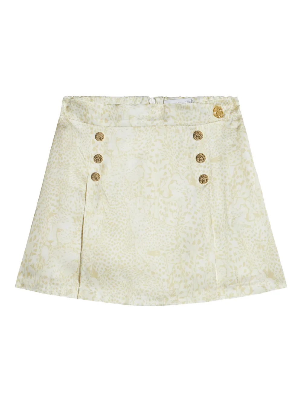 Roberto Cavalli Junior abstract-print mini skirt Wit