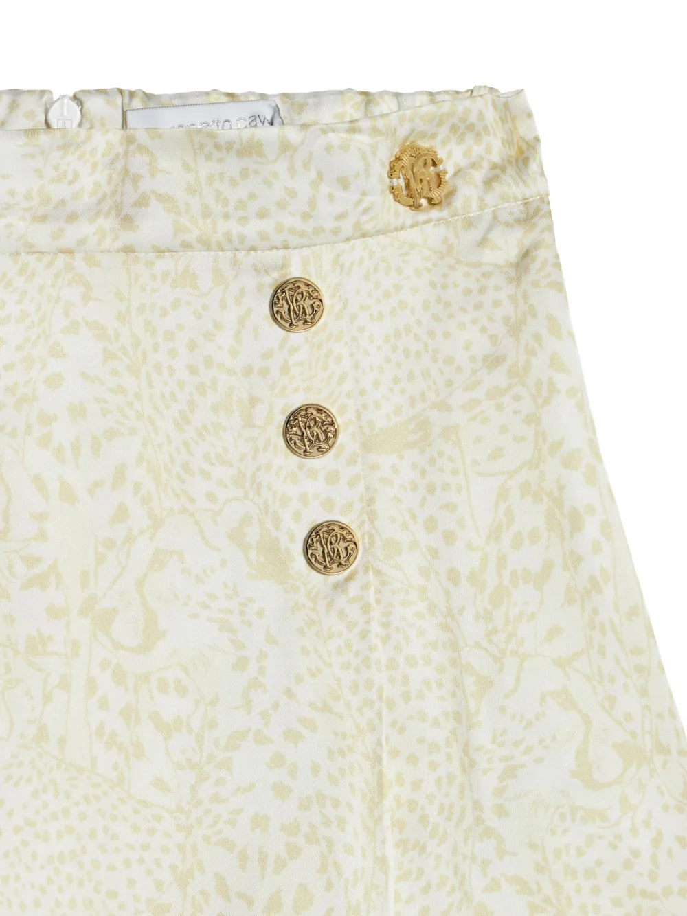 Roberto Cavalli Junior abstract-print mini skirt Wit