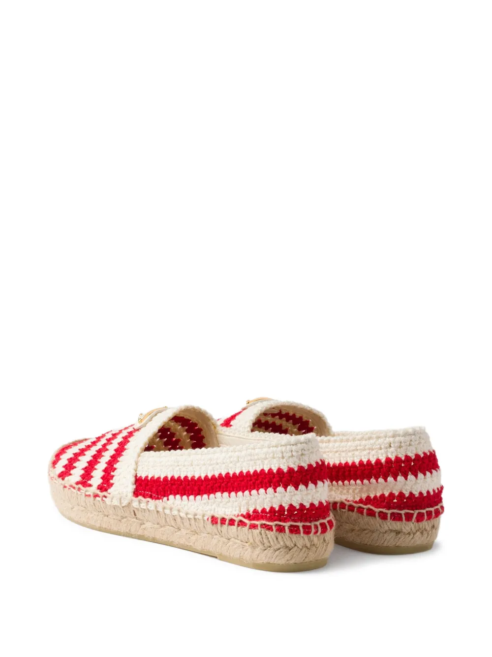 Prada Gestreepte espadrilles Rood