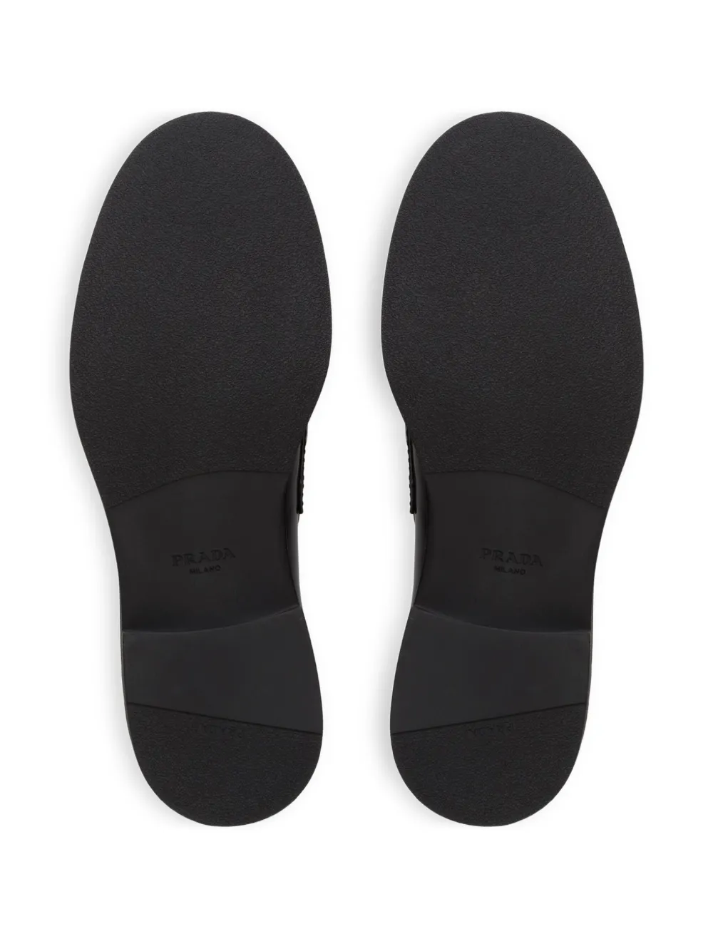 Prada brushed-leather loafers Black