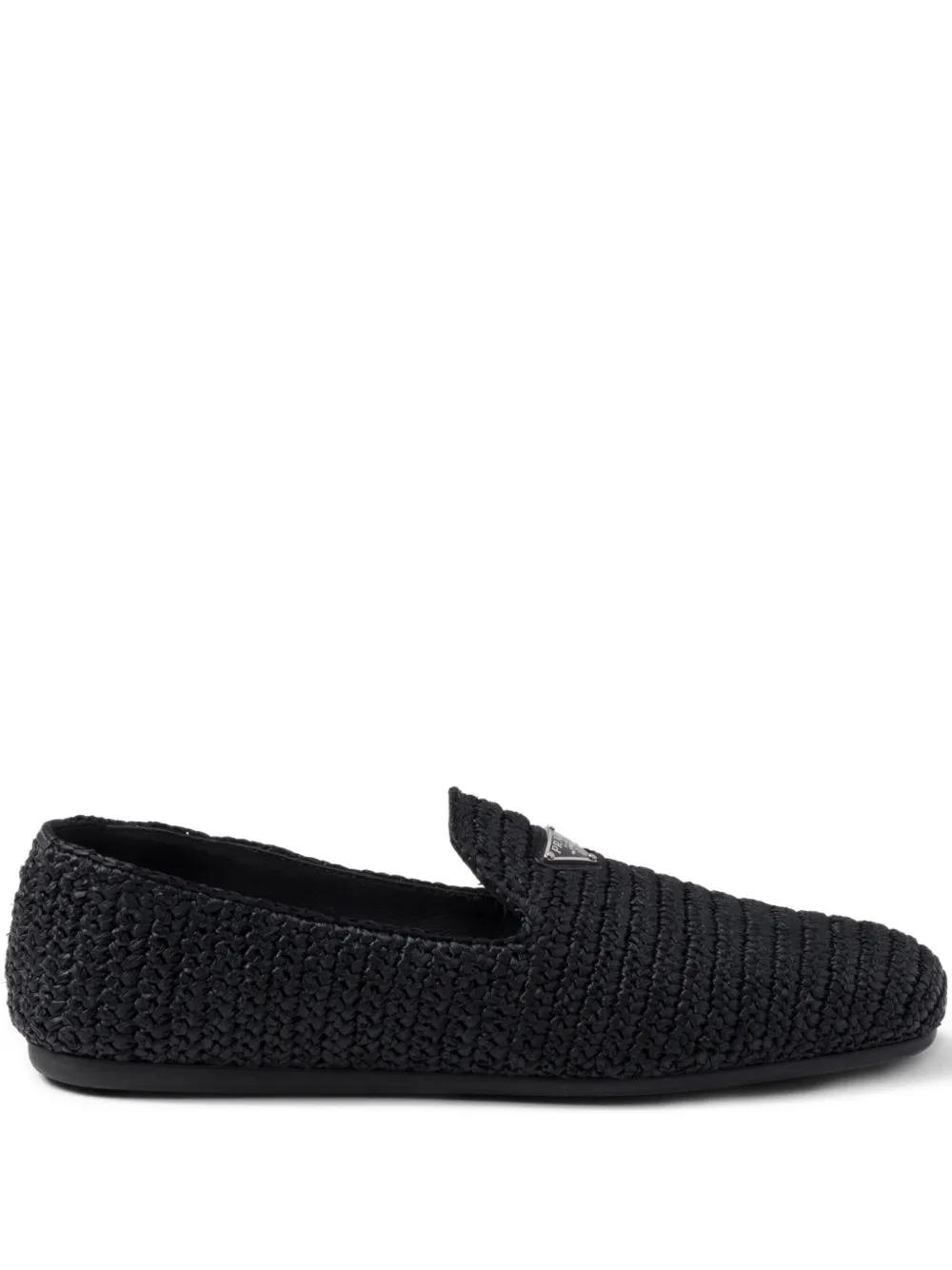 Prada chaussons à design tissé | noir | Image 1