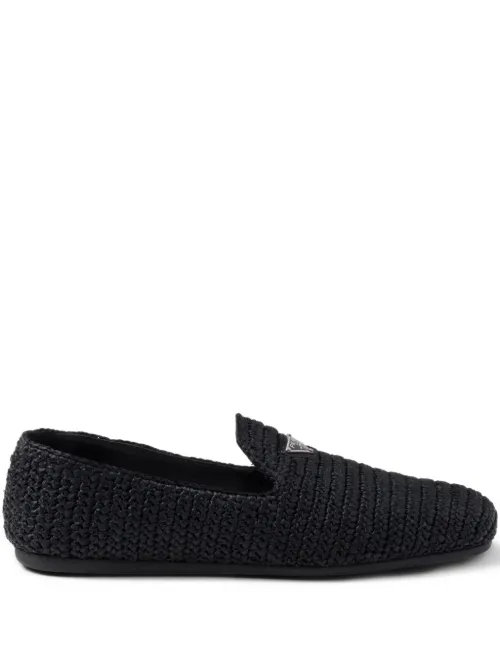 Chaussons à design tissé - Prada - Modalova