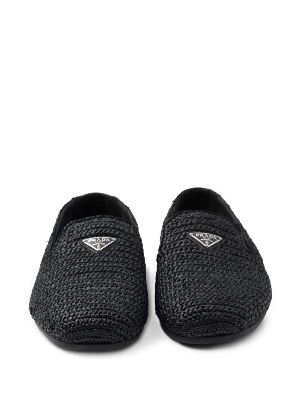 Prada woven slippers Black