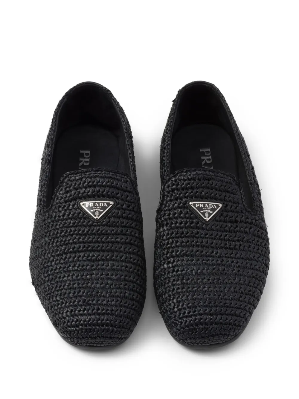 Prada woven slippers Black