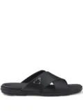 Prada cross-strap sandals - Black